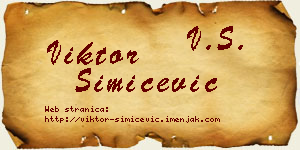 Viktor Simićević vizit kartica